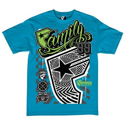 Famous T-shirt Daytona turquoise/lime