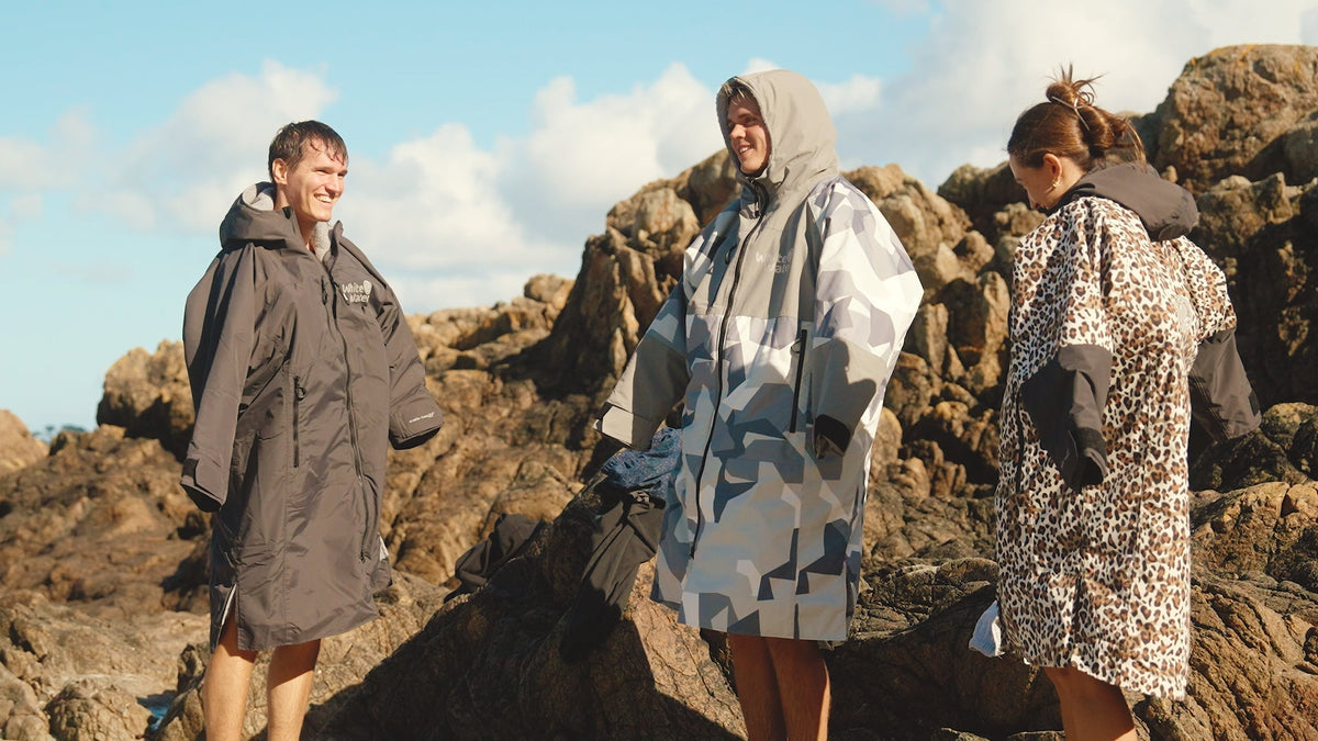 White Water Adults Hard Shell Robe - Arctic Camo