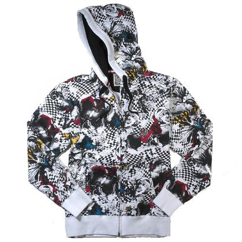 Fox Hooded Zipper Dr. Morphine white