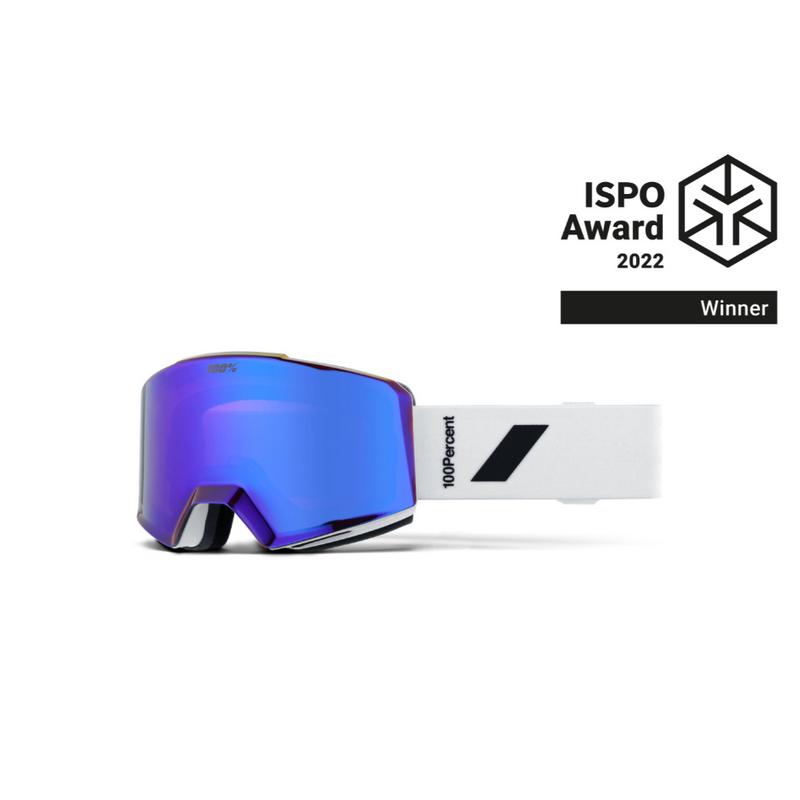 100% Snow Goggle NORG HiPER Essential White / Violet ML Mirror