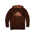 Emerica Zip-Hooded Flying the Flannel chocolate