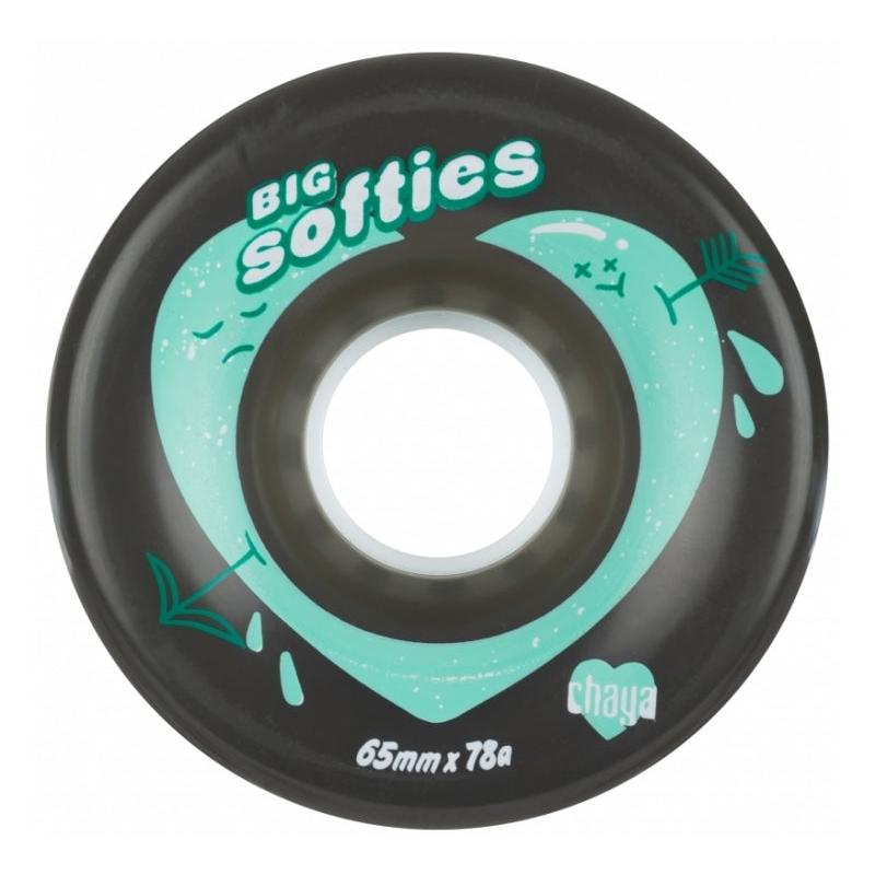 Chaya Wheels Big Softies Clear Black 65mm