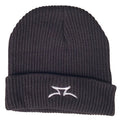 AO Beanie woven knit black