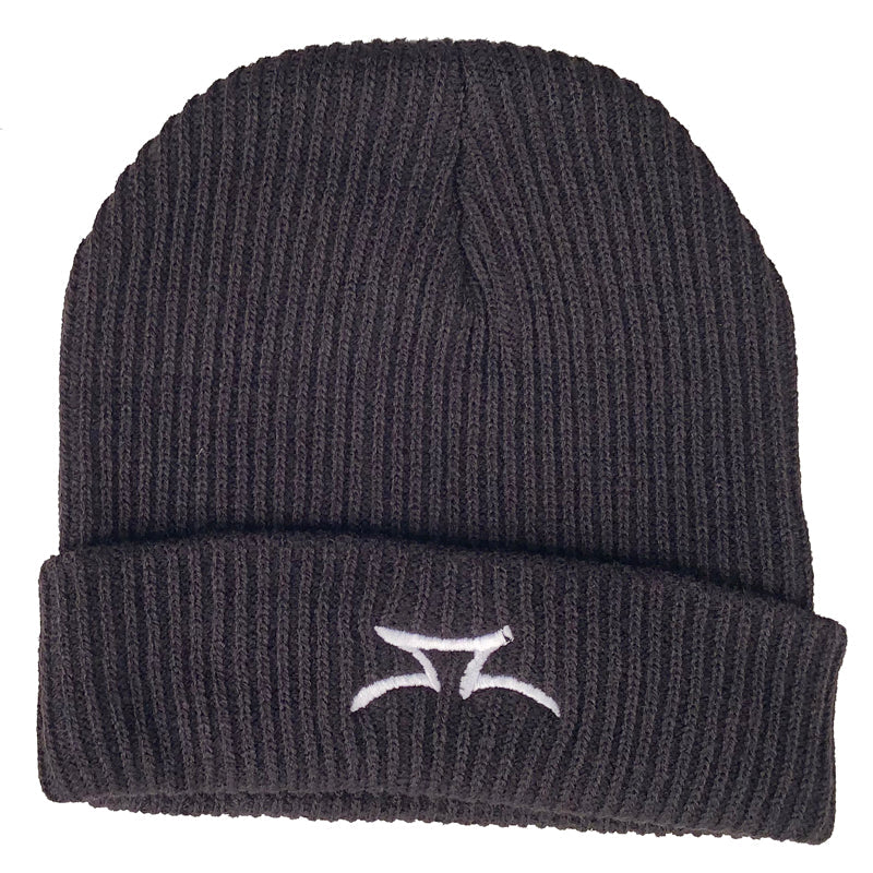 AO Beanie woven knit black