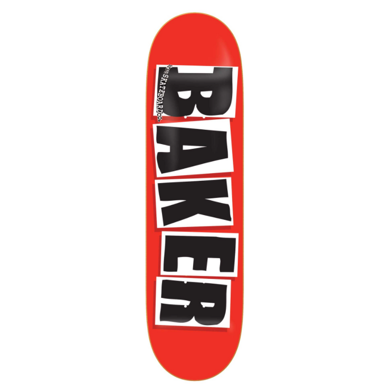 Baker Skateboard Deck Brand Logo Black red/black 7.8''
