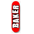 Baker Skateboard Deck Brand Logo White red/white 8.125''
