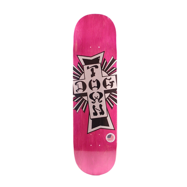 Dogtown Deck Street Silver Croos Logo Pink 8.5''