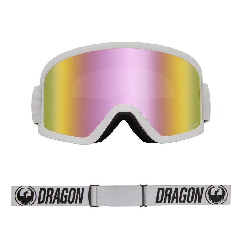 Dragon Goggle DX3 OTG White with Lumalens Pink Ionized Lens