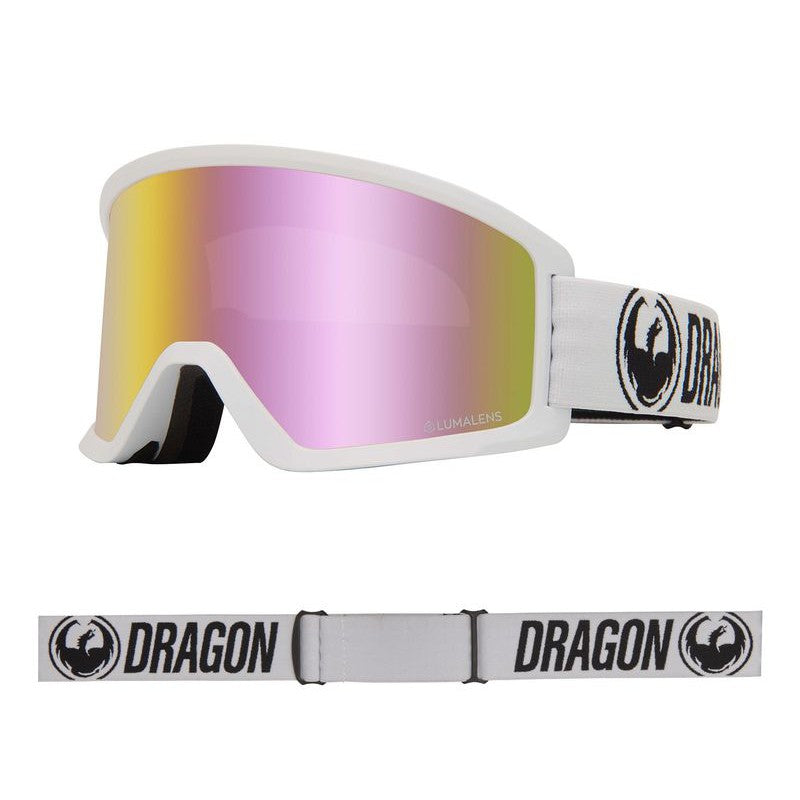 Dragon Goggle DX3 OTG White with Lumalens Pink Ionized Lens
