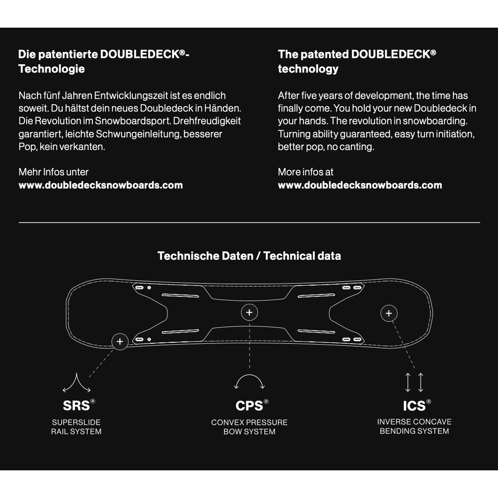 Doubledeck Snowboard Carving D Black