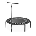 ACON Fit 1,12 m Runder Rebounder, schwarzes Fitness-Trampolin mit Haltestange