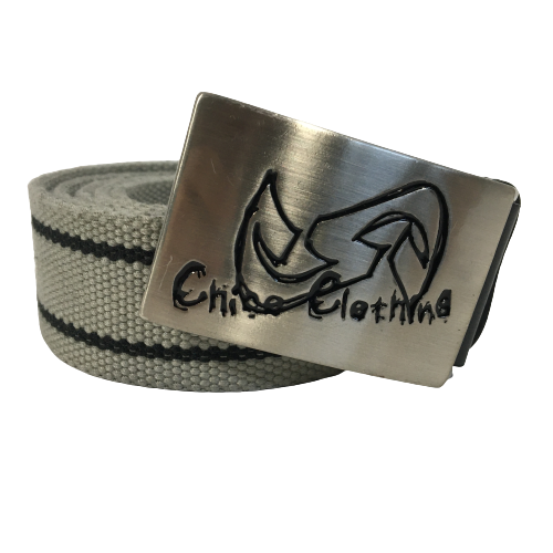Chico Belt Fabric Striped Grey