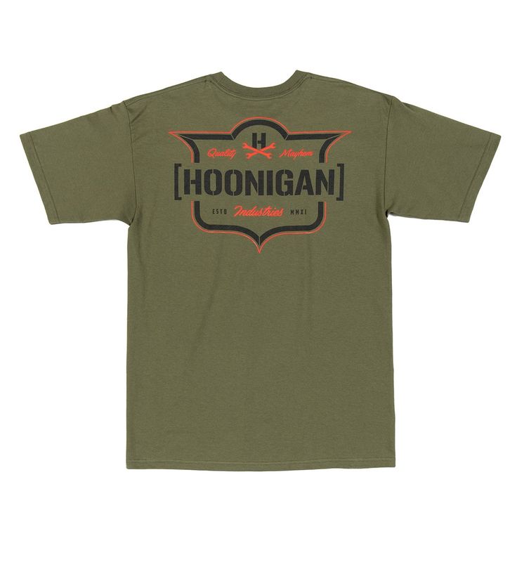 Hoonigan T-Shirt Emblem military green