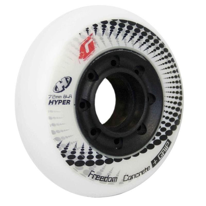 Hyper Wheels Concrete +G 72mm white