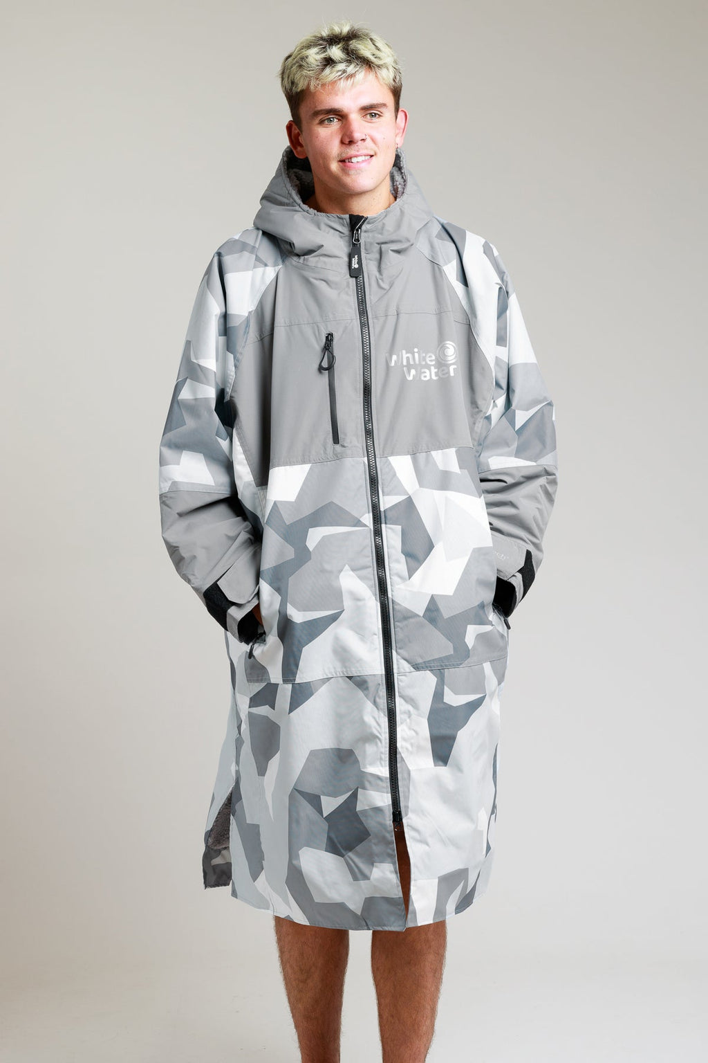 White Water Adults Hard Shell Robe - Arctic Camo