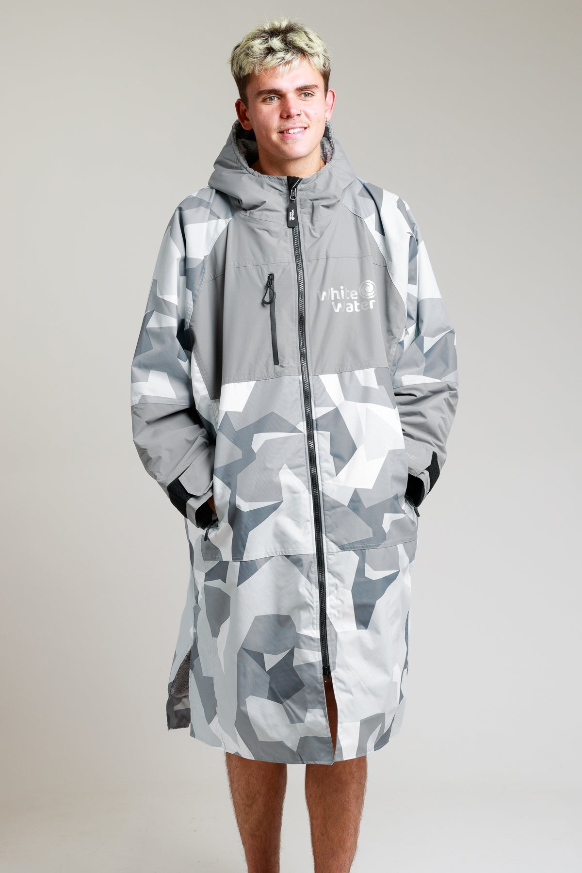 White Water Adults Hard Shell Robe - Arctic Camo