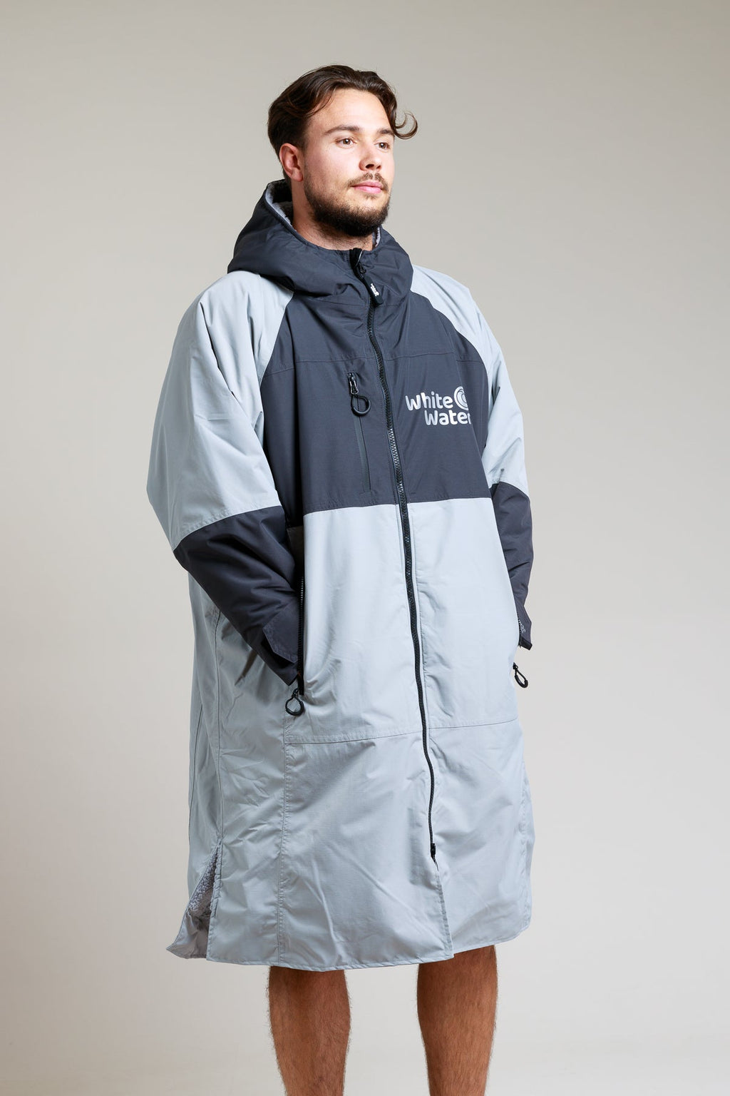 White Water Adults Hard Shell Robe - Steel Grey