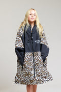 White Water Kids Hard Shell Robe  - Leopard Print