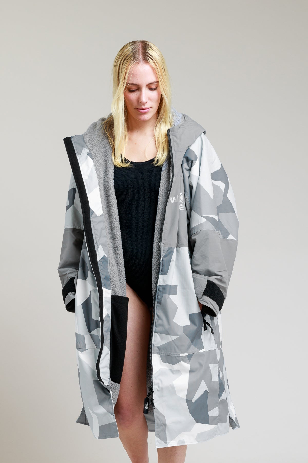 White Water Adults Hard Shell Robe - Arctic Camo