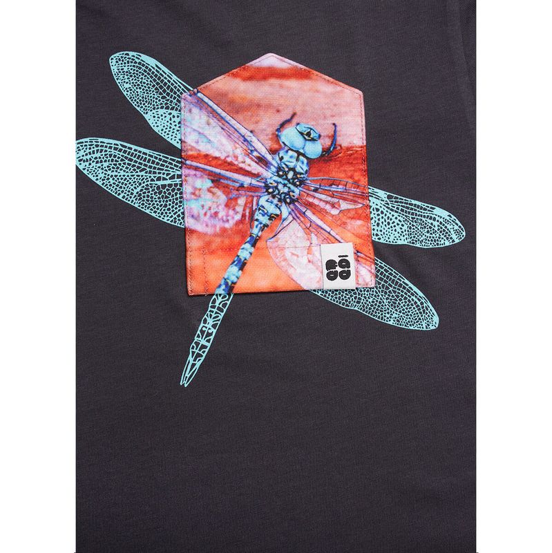 Fädd Girly T-Shirt Drachenfliege grey