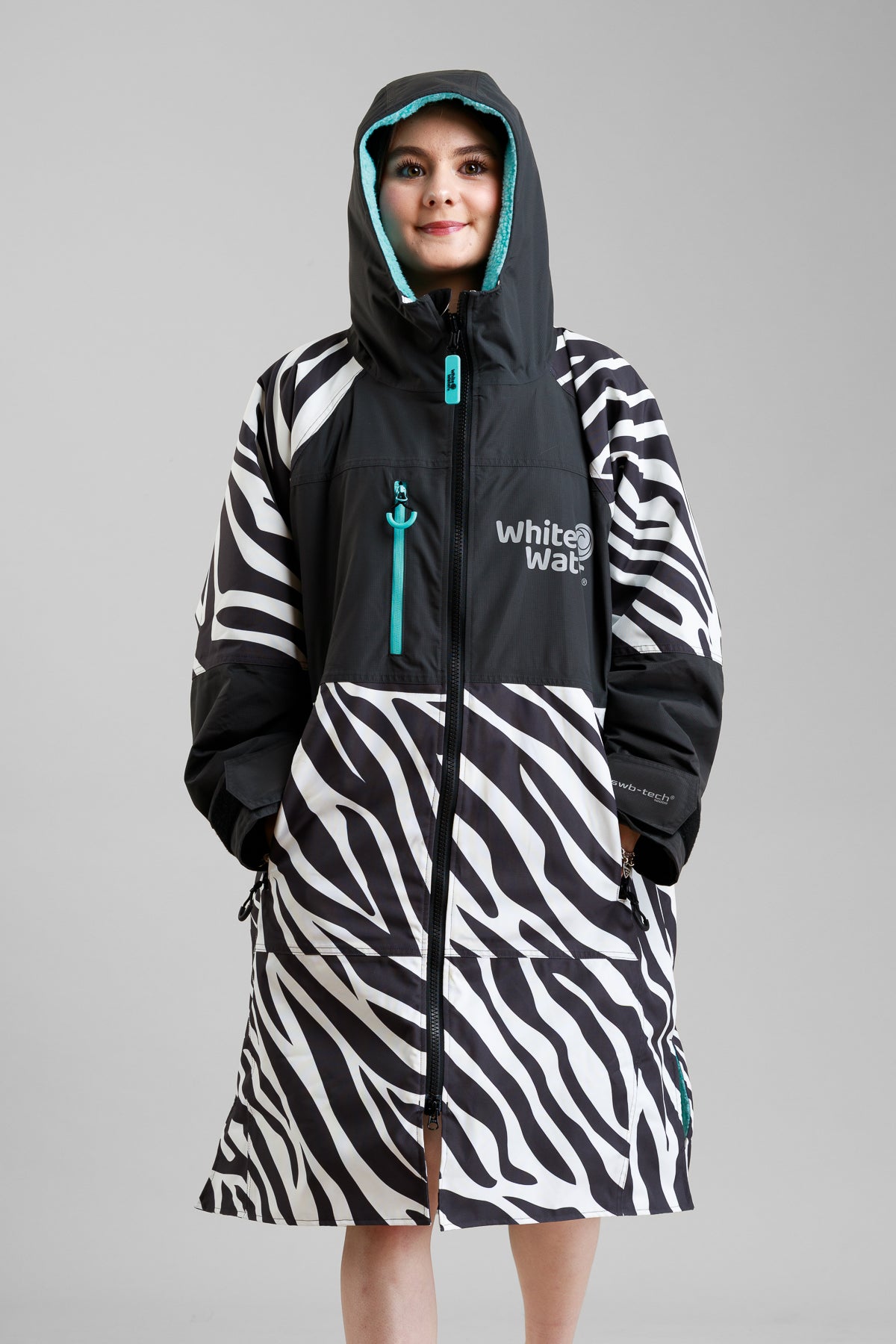 White Water Juniors Hard Shell Robe - Zebra Print- Limited Edition