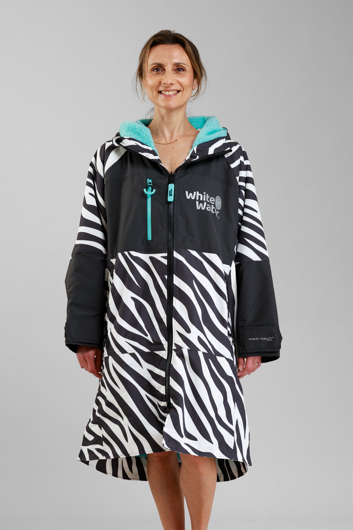 White Water Adults Hard Shell Robe - Zebra Print- Limited Edition