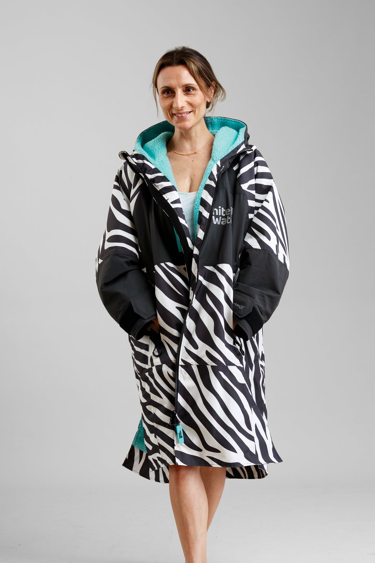White Water Adults Hard Shell Robe - Zebra Print- Limited Edition