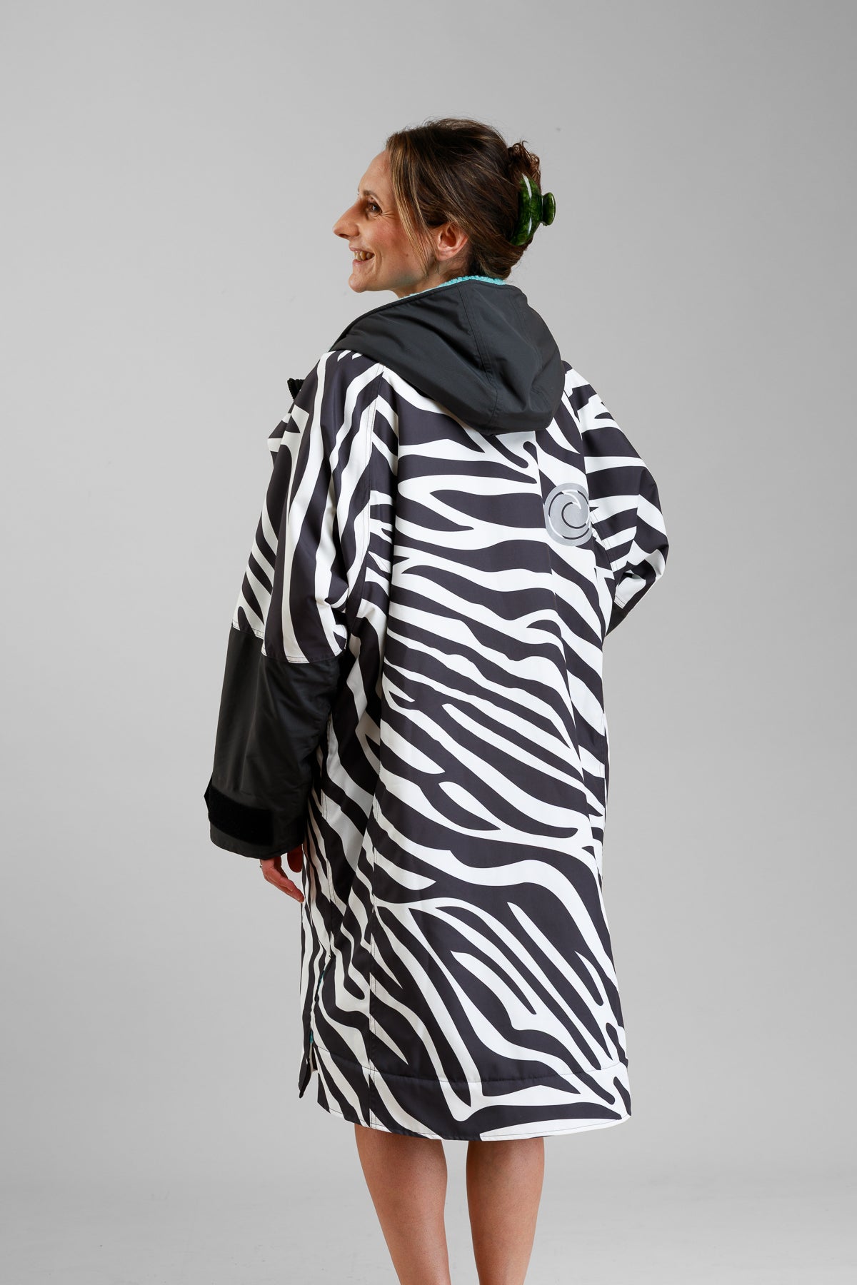 White Water Adults Hard Shell Robe - Zebra Print- Limited Edition