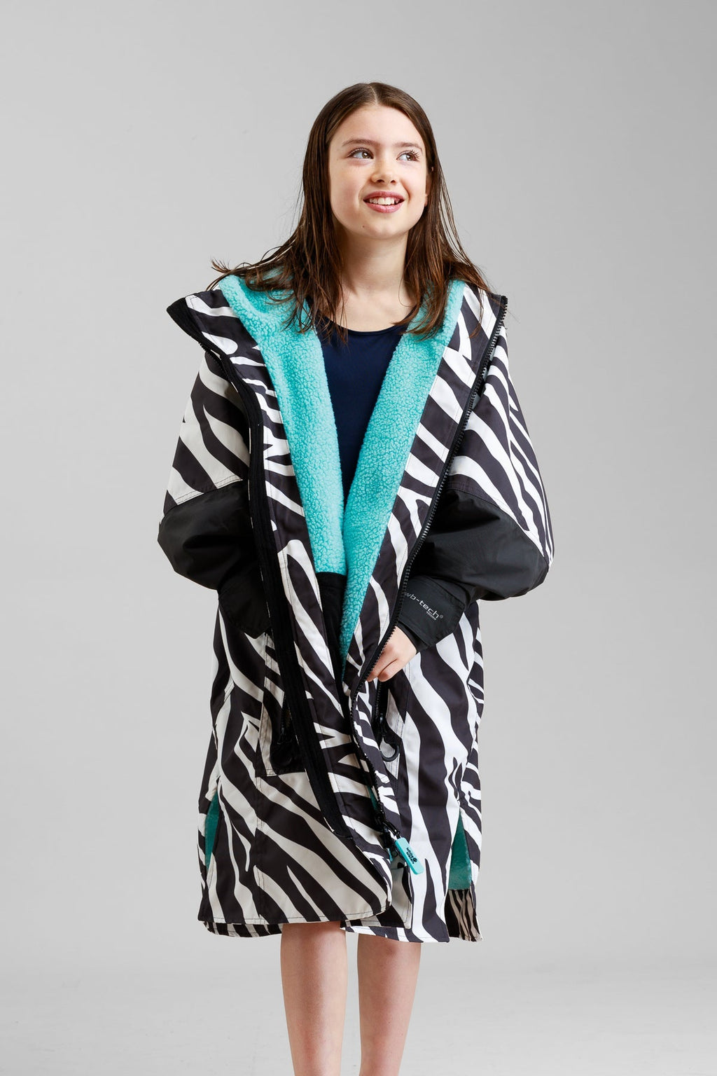 White Water Kids Hard Shell Robe - Zebra Print- Limited Edition
