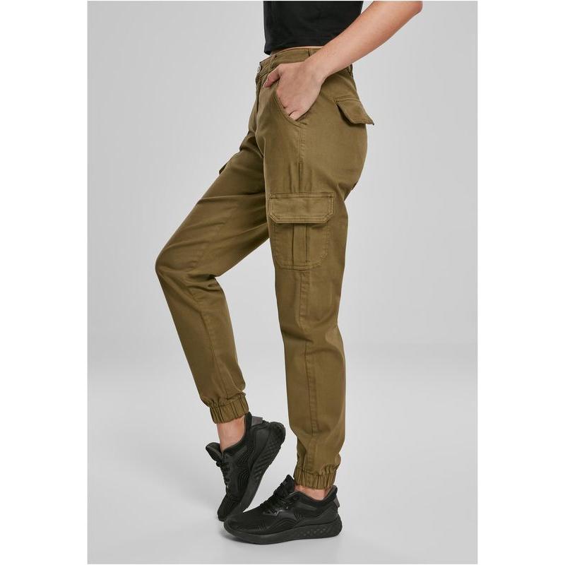 Urban Classics Ladies High Waist Cargo Pants summerolive