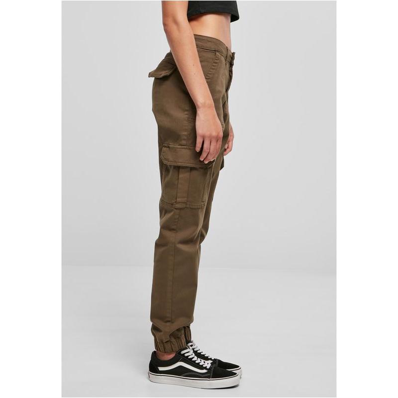 Urban Classics Ladies Cotton Twill Utility Pants olive