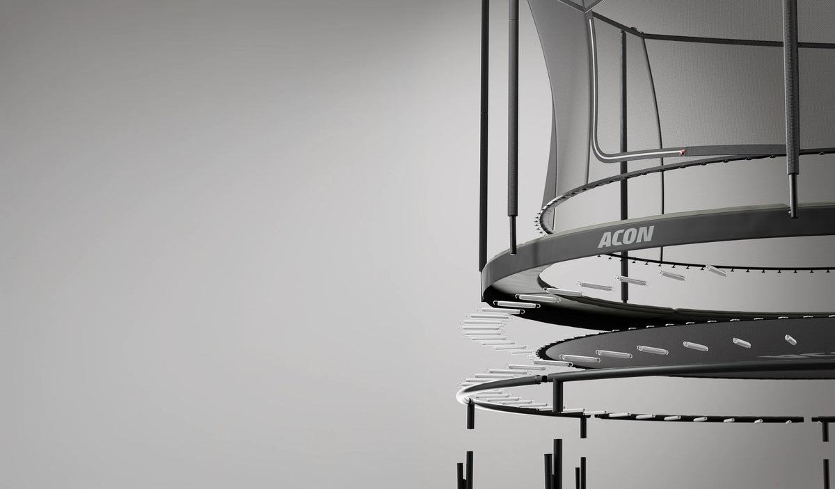 Acon Air 3,7 m Rundes Trampolin mit Sicherheitsnetz und Leiter, GEN 2.0