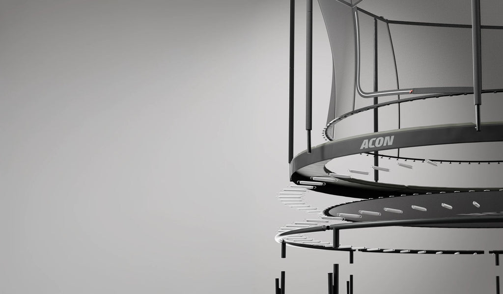 Acon Air 4,3 m Rundes Trampolin mit Sicherheitsnetz und Leiter, GEN 2.0