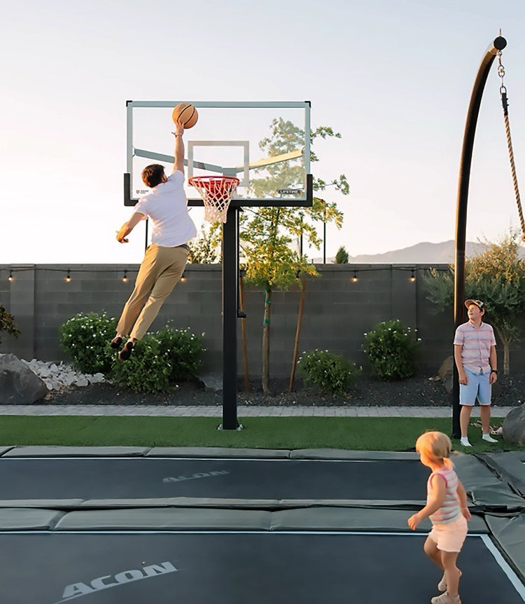 Acon 16 HD PRO Performance Rechteckiges Trampolin mit Netz und Leiter