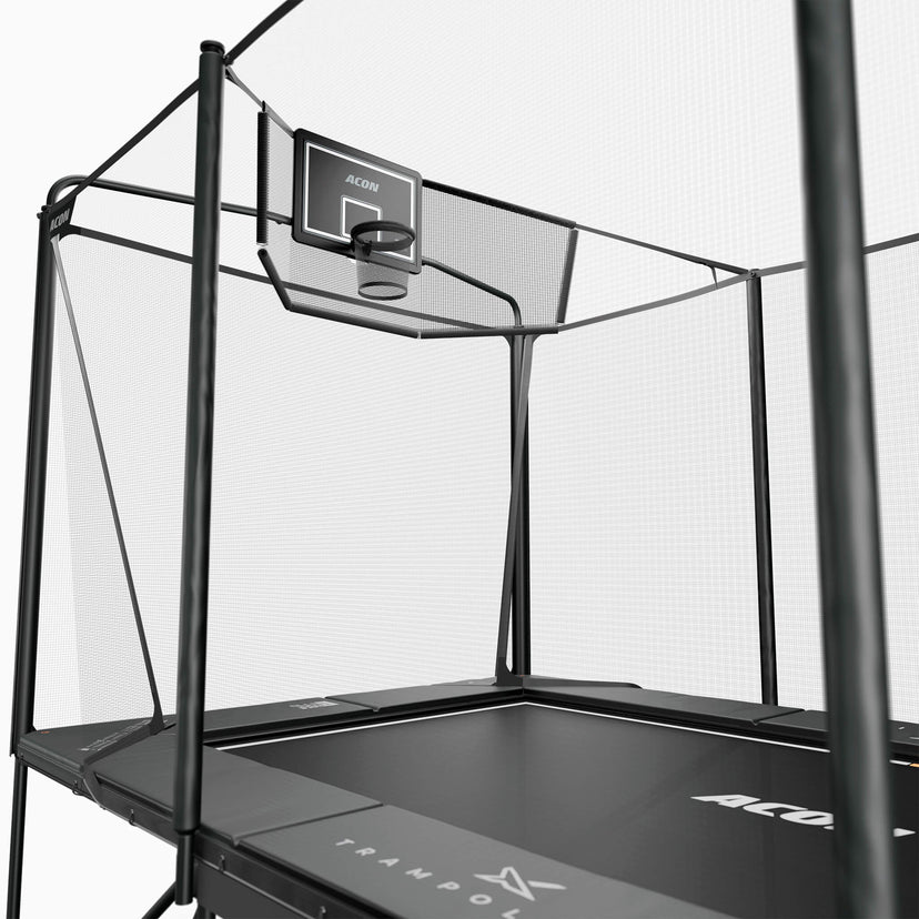Acon X Basketballkorb mit Korbnetz für 17 Trampoline rechteckig