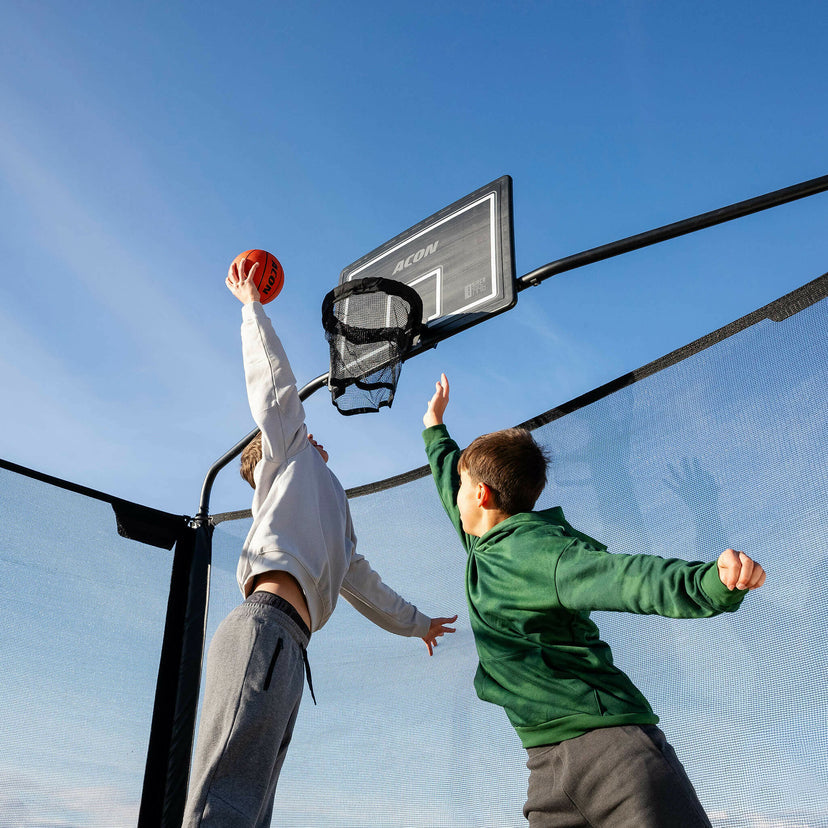 Acon X Basketballkorb mit Korbnetz für 17 Trampoline rechteckig