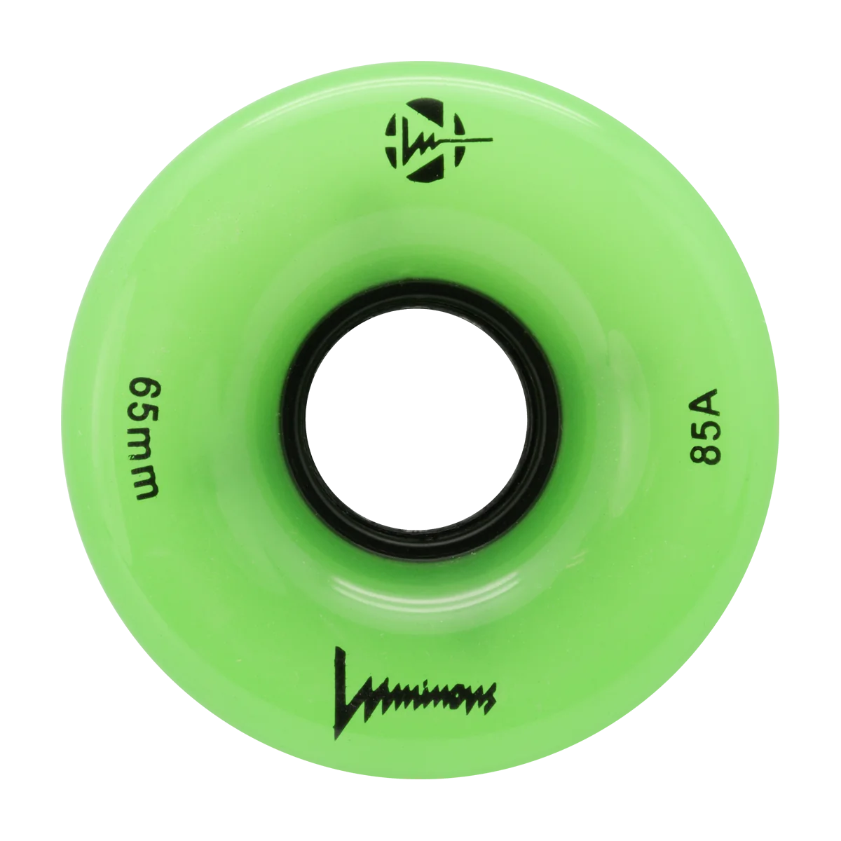 Luminous LED Longboard Wheel 65mm green glow