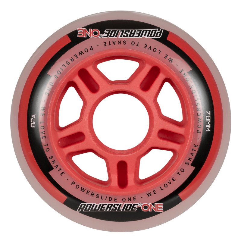 Powerslide One Wheels 76mm/82a, red, 4-Pack